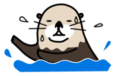 Sea creature Rakko(sea otter)  Sticker 1 sticker #7646226
