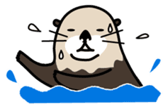 Sea creature Rakko(sea otter)  Sticker 1 sticker #7646226