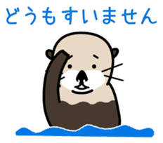 Sea creature Rakko(sea otter)  Sticker 1 sticker #7646227