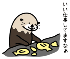 Sea creature Rakko(sea otter)  Sticker 1 sticker #7646229