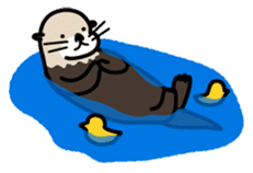 Sea creature Rakko(sea otter)  Sticker 1 sticker #7646235