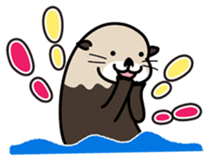 Sea creature Rakko(sea otter)  Sticker 1 sticker #7646238
