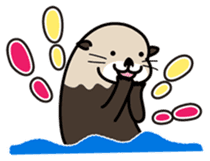 Sea creature Rakko(sea otter)  Sticker 1 sticker #7646238