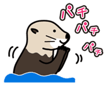Sea creature Rakko(sea otter)  Sticker 1 sticker #7646239