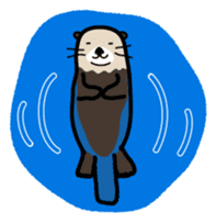 Sea creature Rakko(sea otter)  Sticker 1 sticker #7646242