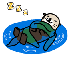 Sea creature Rakko(sea otter)  Sticker 1 sticker #7646245