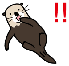 Sea creature Rakko(sea otter)  Sticker 1 sticker #7646248