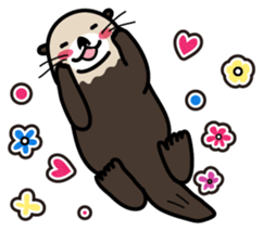 Sea creature Rakko(sea otter)  Sticker 1 sticker #7646249