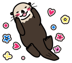 Sea creature Rakko(sea otter)  Sticker 1 sticker #7646249