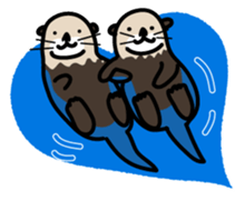 Sea creature Rakko(sea otter)  Sticker 1 sticker #7646252