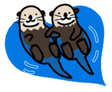 Sea creature Rakko(sea otter)  Sticker 1 sticker #7646252