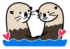 Sea creature Rakko(sea otter)  Sticker 1 sticker #7646253