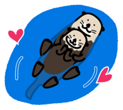 Sea creature Rakko(sea otter)  Sticker 1 sticker #7646254