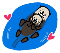 Sea creature Rakko(sea otter)  Sticker 1 sticker #7646254