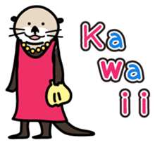Sea creature Rakko(sea otter)  Sticker 1 sticker #7646257