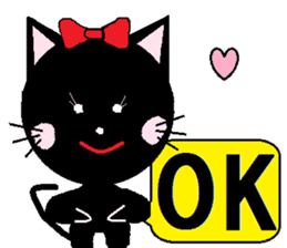 Carefree black cat's Nyan. sticker #7827089