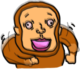 Creepy monkey sticker #7851627