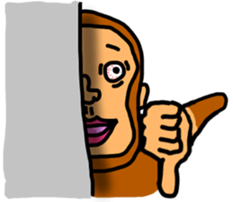 Creepy monkey sticker #7851630