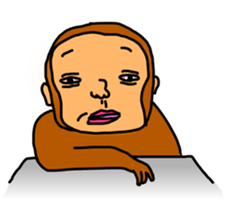 Creepy monkey sticker #7851636