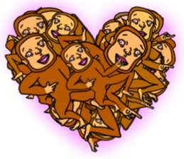 Creepy monkey sticker #7851645