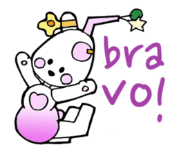 Dogsili - dreaming ballerina sticker #7855053