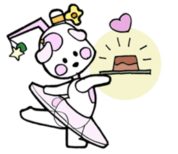 Dogsili - dreaming ballerina sticker #7855062