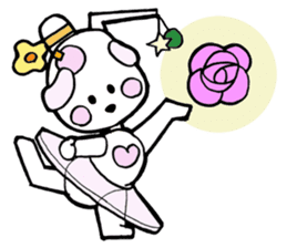 Dogsili - dreaming ballerina sticker #7855068