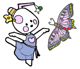 Dogsili - dreaming ballerina sticker #7855076