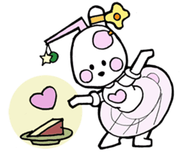 Dogsili - dreaming ballerina sticker #7855078