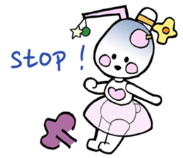 Dogsili - dreaming ballerina sticker #7855079
