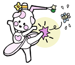Dogsili - dreaming ballerina sticker #7855082