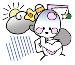 Dogsili - dreaming ballerina sticker #7855089