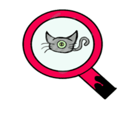 Eyes and eyes cat sticker #7979549