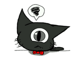 Eyes and eyes cat sticker #7979553