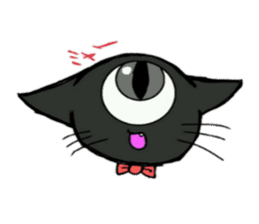 Eyes and eyes cat sticker #7979555