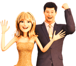 The Gorgeous Couple in Love sticker #8066762