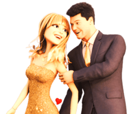 The Gorgeous Couple in Love sticker #8066764