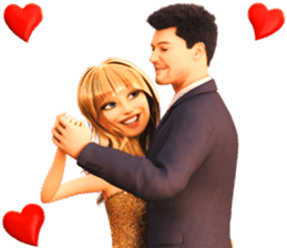 The Gorgeous Couple in Love sticker #8066765