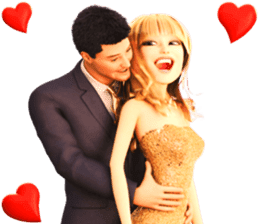 The Gorgeous Couple in Love sticker #8066766