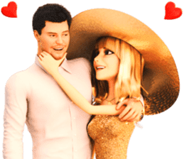The Gorgeous Couple in Love sticker #8066767