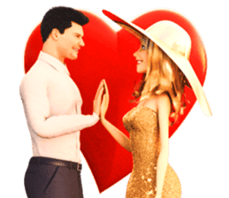 The Gorgeous Couple in Love sticker #8066768