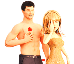 The Gorgeous Couple in Love sticker #8066773