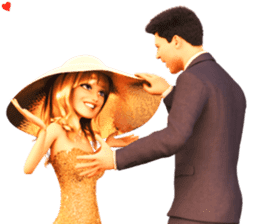 The Gorgeous Couple in Love sticker #8066775