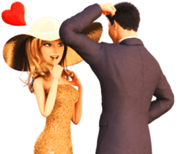 The Gorgeous Couple in Love sticker #8066779