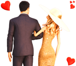 The Gorgeous Couple in Love sticker #8066781