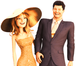 The Gorgeous Couple in Love sticker #8066782