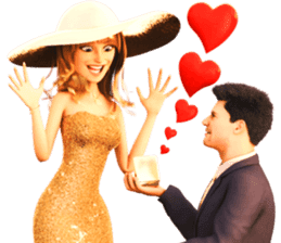 The Gorgeous Couple in Love sticker #8066784