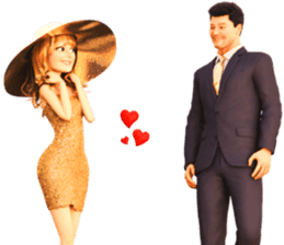 The Gorgeous Couple in Love sticker #8066788