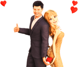 The Gorgeous Couple in Love sticker #8066791