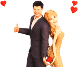 The Gorgeous Couple in Love sticker #8066791